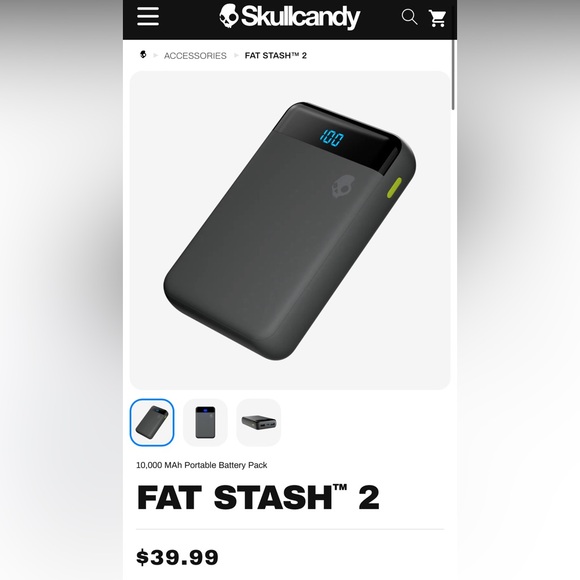 Skullcandy 10,000 MAh Portable Battery Pack
FAT STASH™ 2 - Picture 2 of 7
